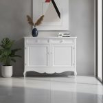 Credenza Chloe finitura bianco shabby di Castagnetti 1928.
