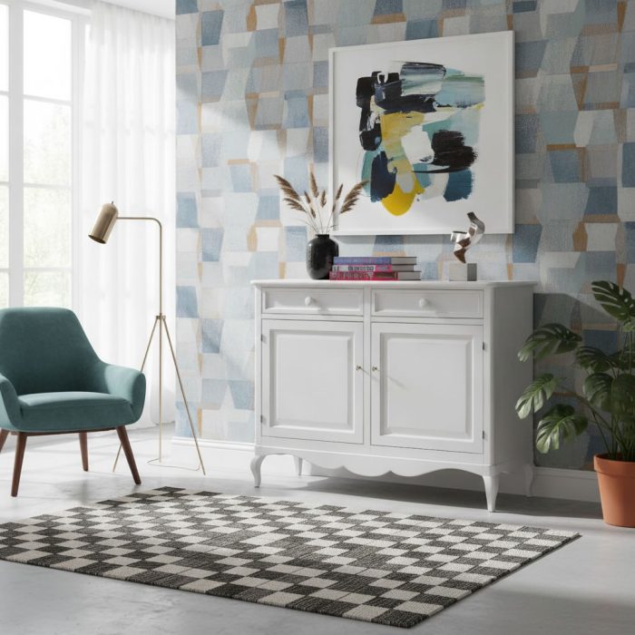 Credenza Chloe finitura bianco shabby di Castagnetti 1928.