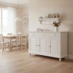 Credenza Giselle finitura bianco consumato di Castagnetti 1928.