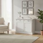 Mobiletto Yvette finitura bianco consumato di Castagnetti 1928.