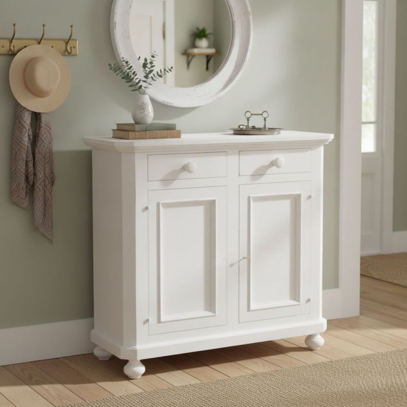 Credenza Corinne finitura bianco consumato di Castagnetti 1928.