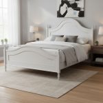 Letto matrimoniale Nadine finitura bianco consumato di Castagnetti 1928.