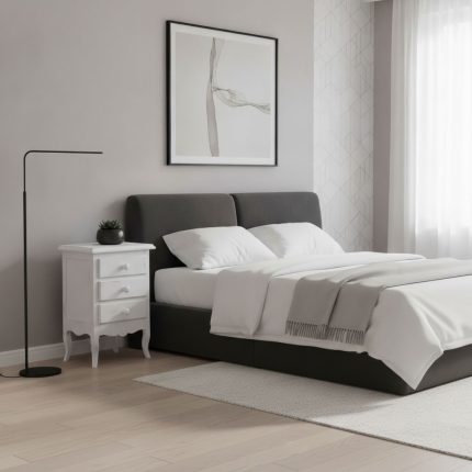 Comodino Nadine finitura bianco consumato di Castagnetti 1928.