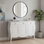 Credenza Chantal finitura bianco consumato di Castagnetti 1928.