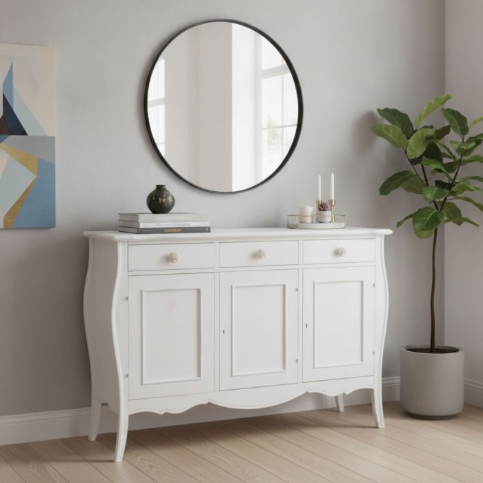 Credenza Chantal finitura bianco consumato di Castagnetti 1928.