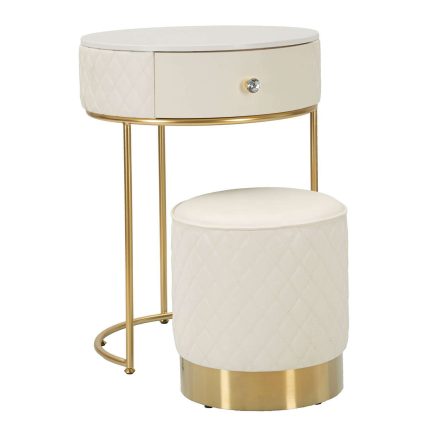 Comodino con pouf Sharon di Mauro Ferretti.
