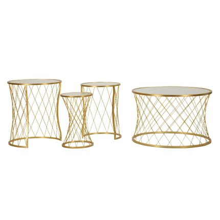 Set 4 tavolini Noah oro di Mauro Ferretti.