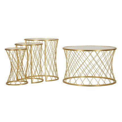Set 4 tavolini Noah oro di Mauro Ferretti.