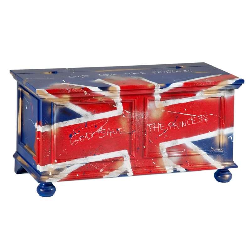 Cassapanca UNION JACK base blu