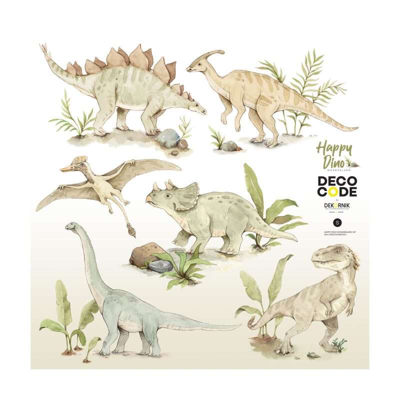 Set adesivi murali DINOSAURI