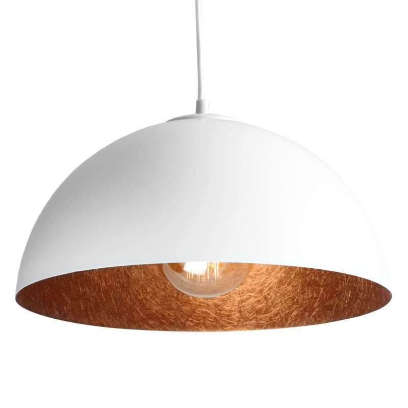 Lampada a sospensione LORD 35 RAME / BIANCO