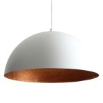 Lampada a sospensione LORD 70 RAME / BIANCO