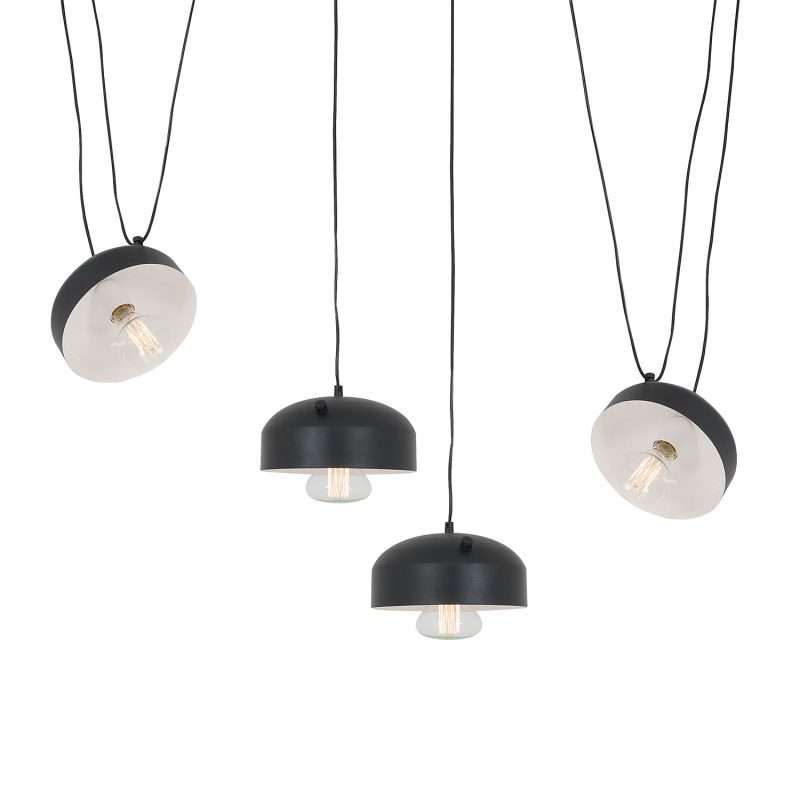 Lampada a sospensione POPO FLAT 4 NERO