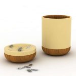 Portapenne BAMBOO PENCIL CUP CREMA