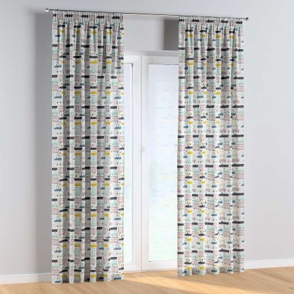 Tenda a bastone modello Pencil Pleat Cars di Yellow tipi