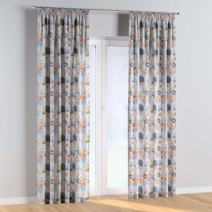 Tenda a bastone modello Pencil Pleat Flowers di Yellow tipi