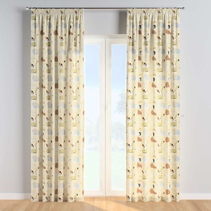 Tenda a bastone modello Pencil Pleat Funny Animals di Yellow tipi
