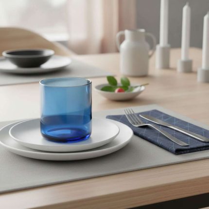 Set 6 bicchieri Bloom blu di Bitossi Home.