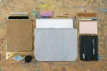 Astuccio Back to School Large grigio e custodia porta laptop Small avana di Essent'ial.