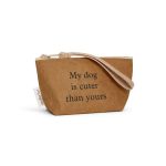Pochette Size S "My dog is cuter" colore avana di Essent'ial.