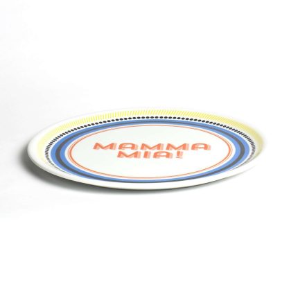 Piatto pizza Mamma Mia della collezione Guest di Bitossi Home.