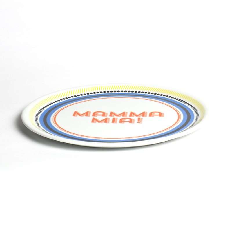 Piatto pizza Mamma Mia della collezione Guest di Bitossi Home.