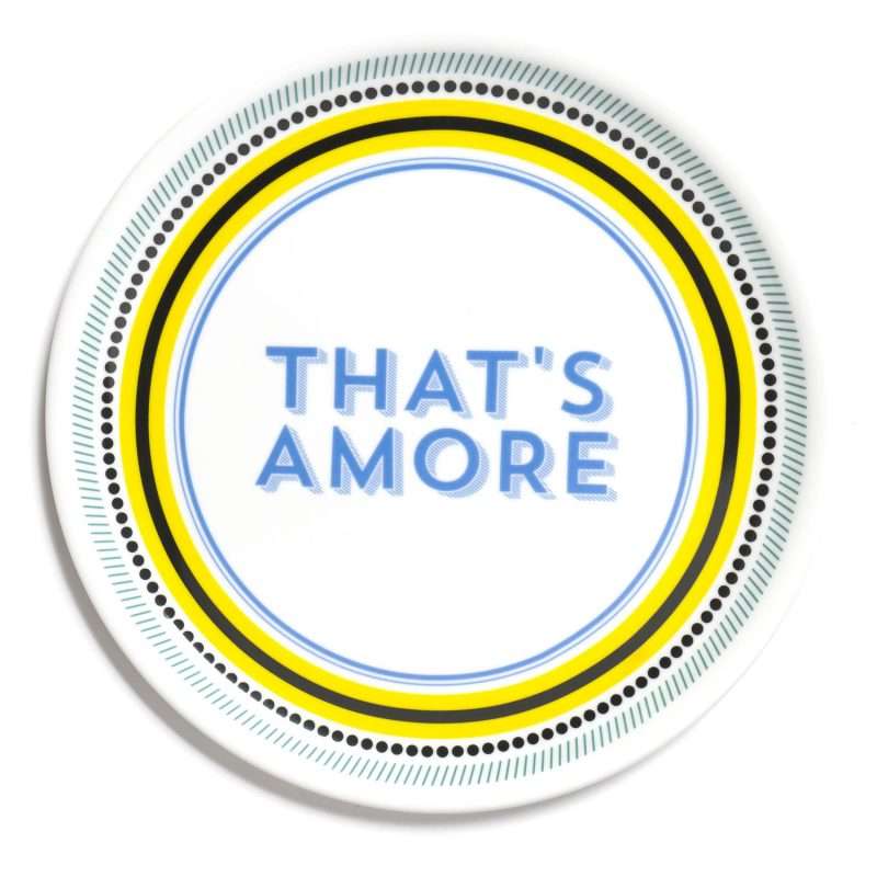 Piatto pizza That's Amore della collezione Guest di Bitossi Home.