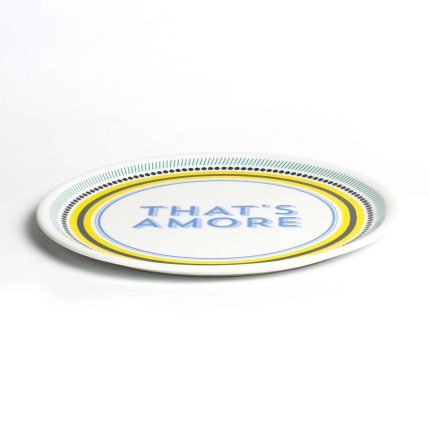 Piatto pizza That's Amore della collezione Guest di Bitossi Home.