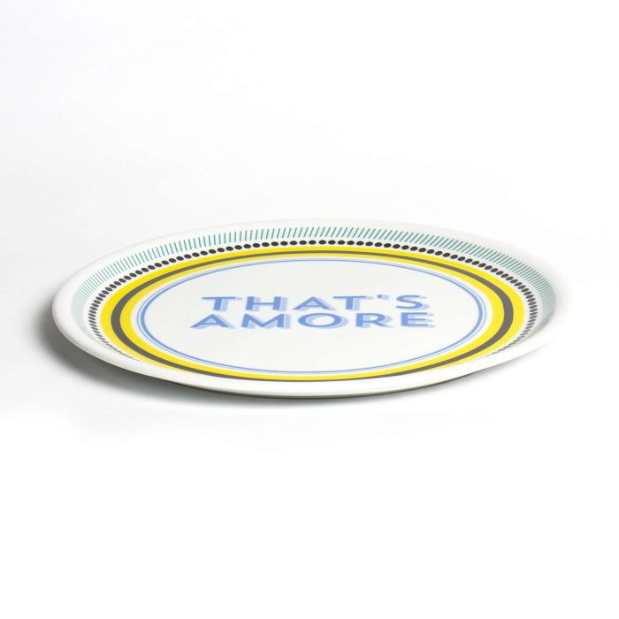 Piatto pizza That's Amore della collezione Guest di Bitossi Home.