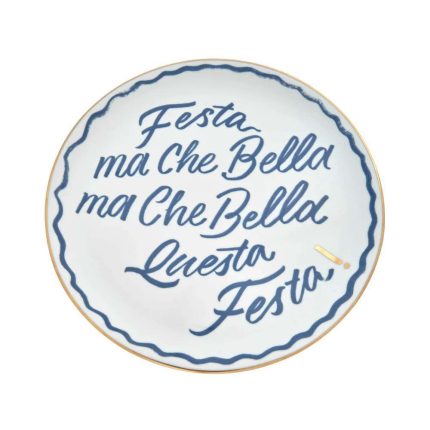 Piatto pizza Festa della collezione The Club di Bitossi Home.