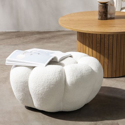 Pouf Perle bianco di Nova Nook.