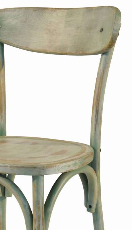 Sedia Zerb di Castagnetti 1928 finitura verde shabby.