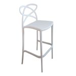 Sgabello Fiore di Castagnetti 1928 in polipropilene bianco.