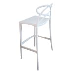 Sgabello Fiore di Castagnetti 1928 in polipropilene bianco.