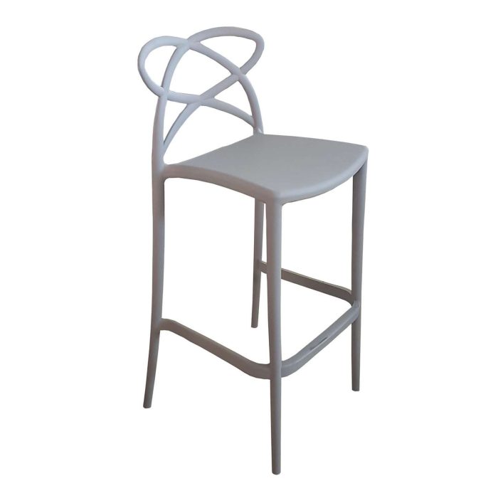 Sgabello Fiore di Castagnetti 1928 in polipropilene tortora.