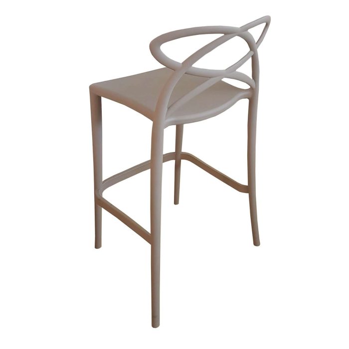 Sgabello Fiore di Castagnetti 1928 in polipropilene tortora.