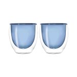 Set 2 bicchierini doppia parete blu WD Lifestyle.
