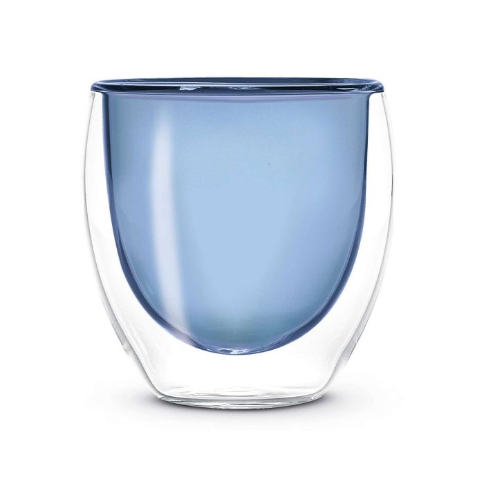 Set 2 bicchierini doppia parete blu WD Lifestyle.