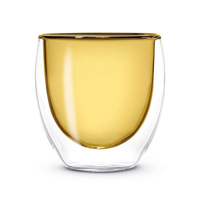 Set 2 bicchierini doppia parete giallo WD Lifestyle.