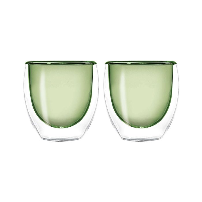 Set 2 bicchierini doppia parete verde WD Lifestyle.