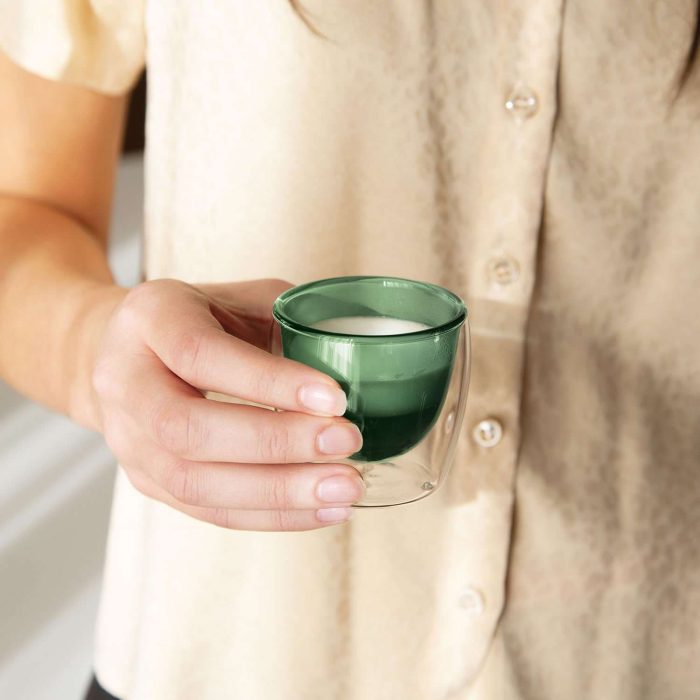 Set 2 bicchierini doppia parete verde WD Lifestyle.