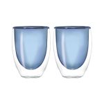 Set 2 bicchieri doppia parete blu WD Lifestyle.