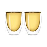 Set 2 bicchieri doppia parete giallo WD Lifestyle.