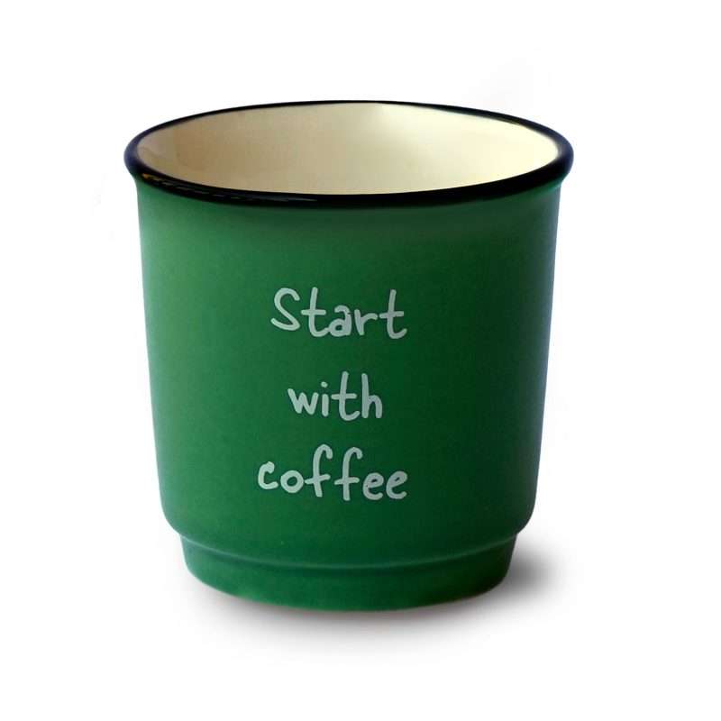 Set 6 tazzine caffè colorate con aforismi di WE Lifestyle.