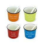Set 4 coppette gelato colorate con aforismi di WE Lifestyle.