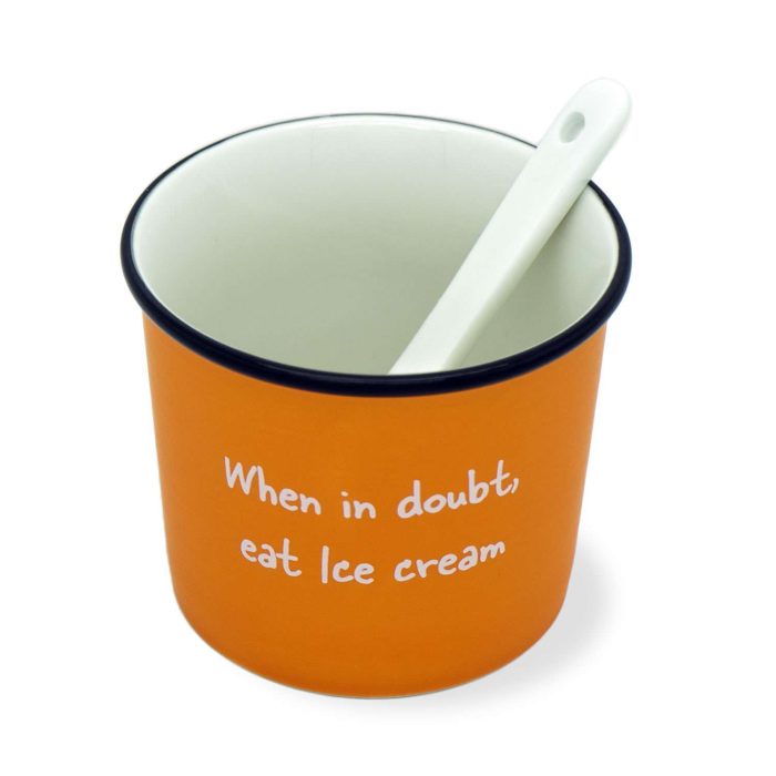 Set 4 coppette gelato colorate con aforismi di WE Lifestyle.