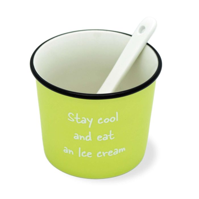 Set 4 coppette gelato colorate con aforismi di WE Lifestyle.