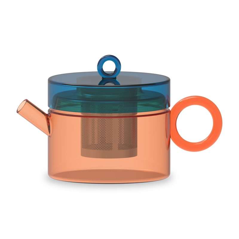 Teiera Olimpia arancione/blu di WD Lifestyle.