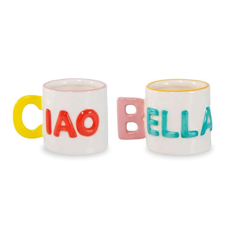 Set 2 tazzine da caffè Ciao Bella di WD Lifestyle.