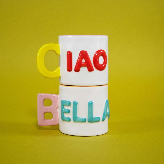 Set 2 tazzine da caffè Ciao Bella di WD Lifestyle.